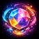 Colorful and dynamic avatar of a fictional fantasy creature with exaggerated features, set against a bright background.